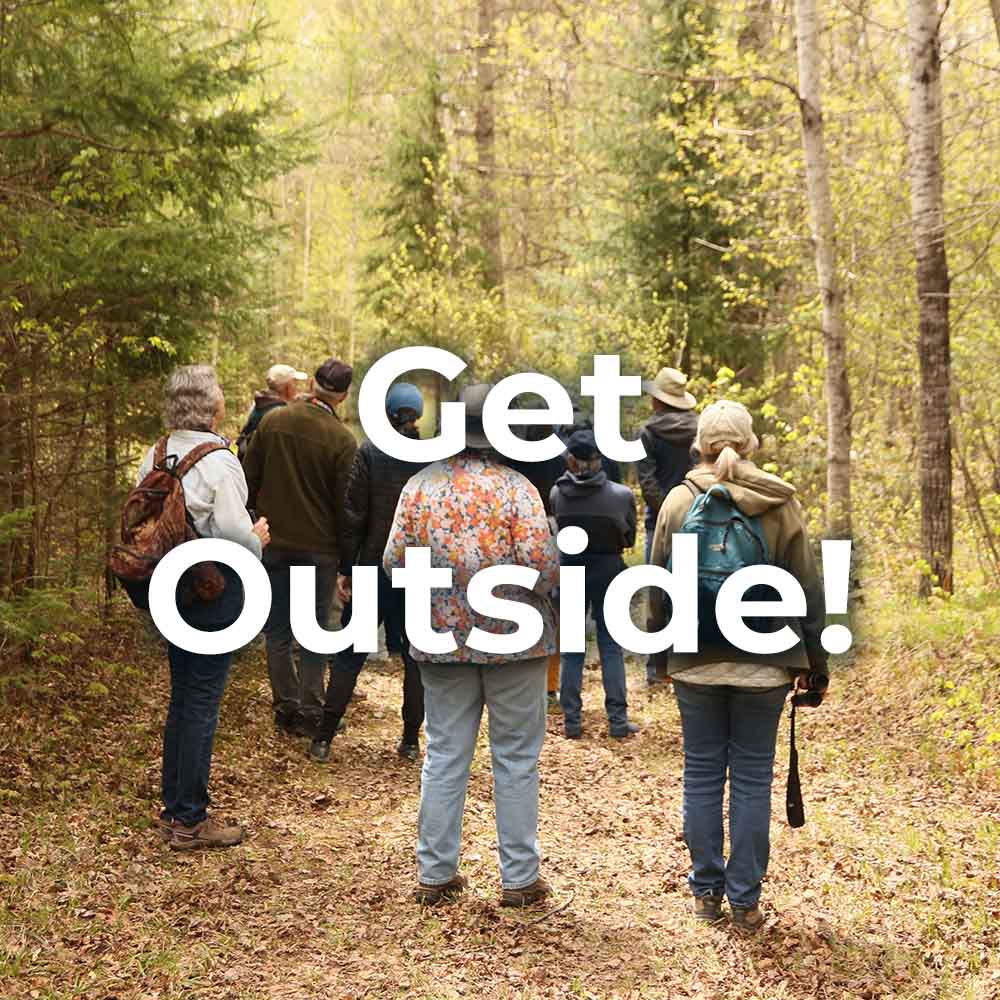 Get Outside A group of hikers on a path
